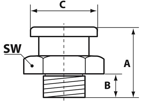 Пресс масленки M1, оцинкованные, нержавеющая сталь, шестигранные.